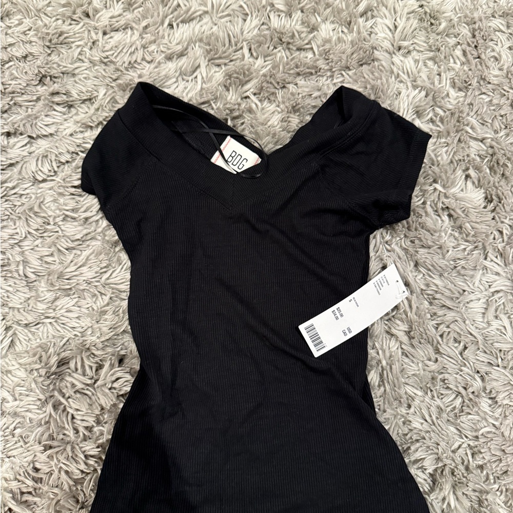 BDG Black Ribbed T-Shirt